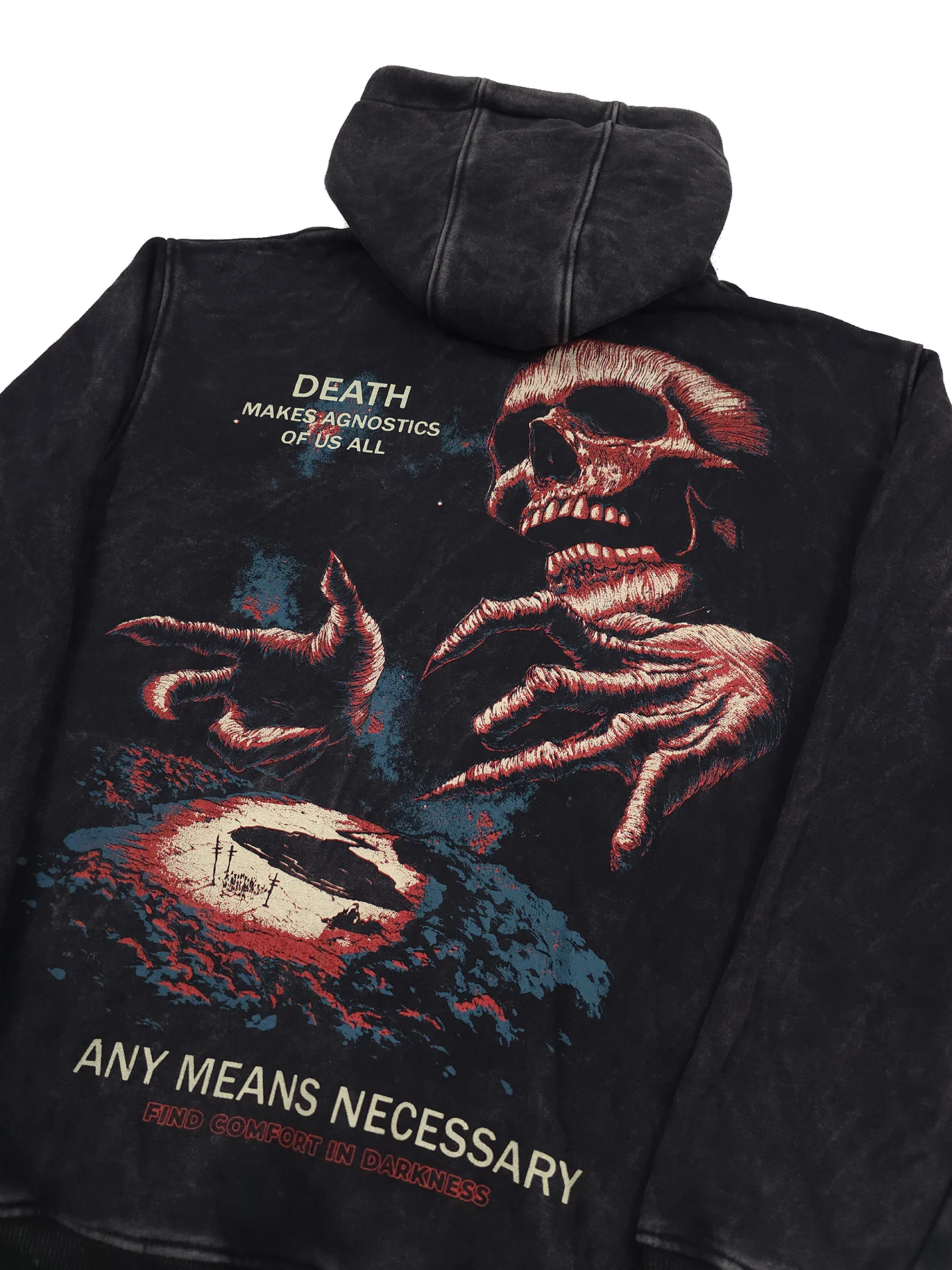 Agnostic Zip Up Hoodie Black - Image 3