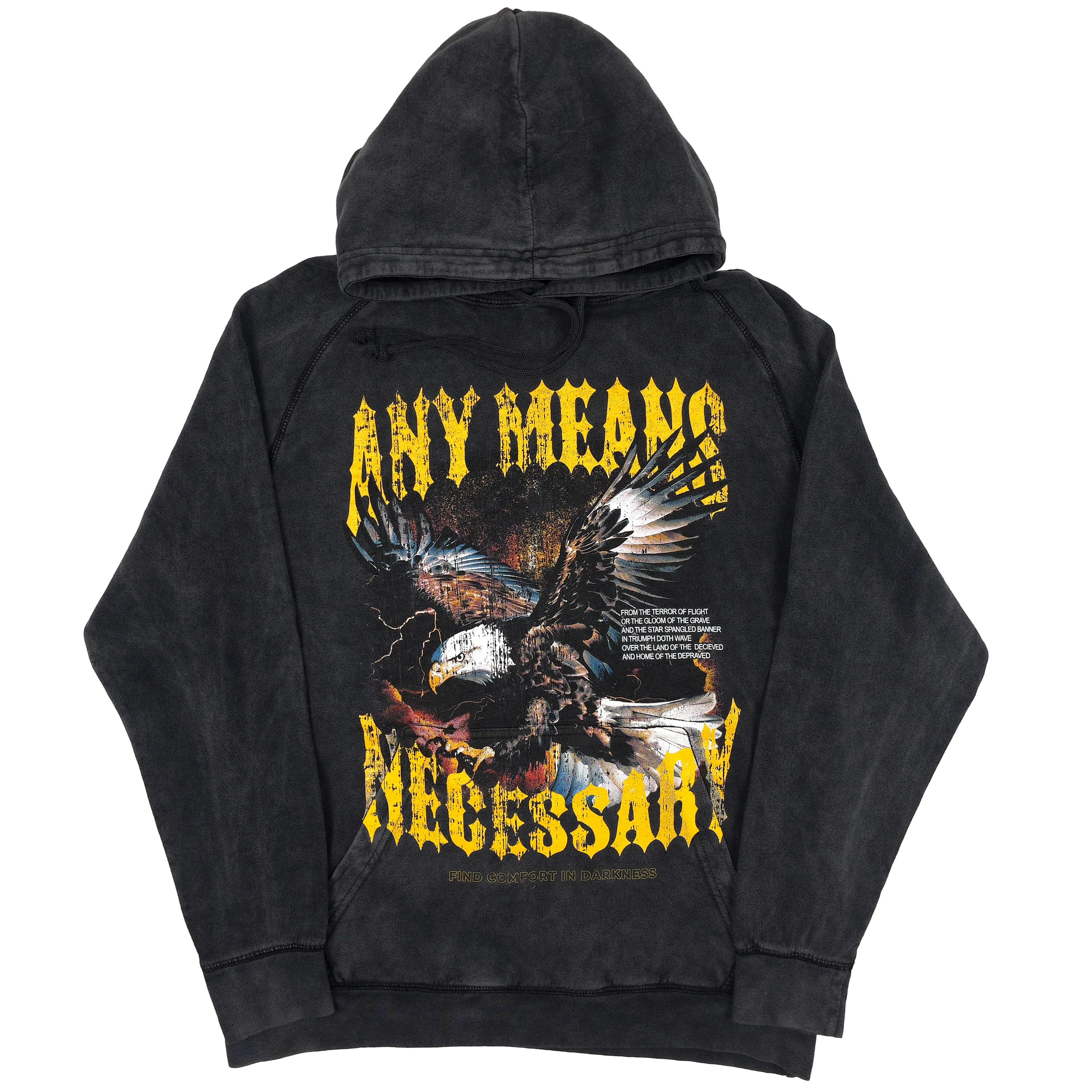 Depraved Pullover Hoodie Vintage Black - Image 3