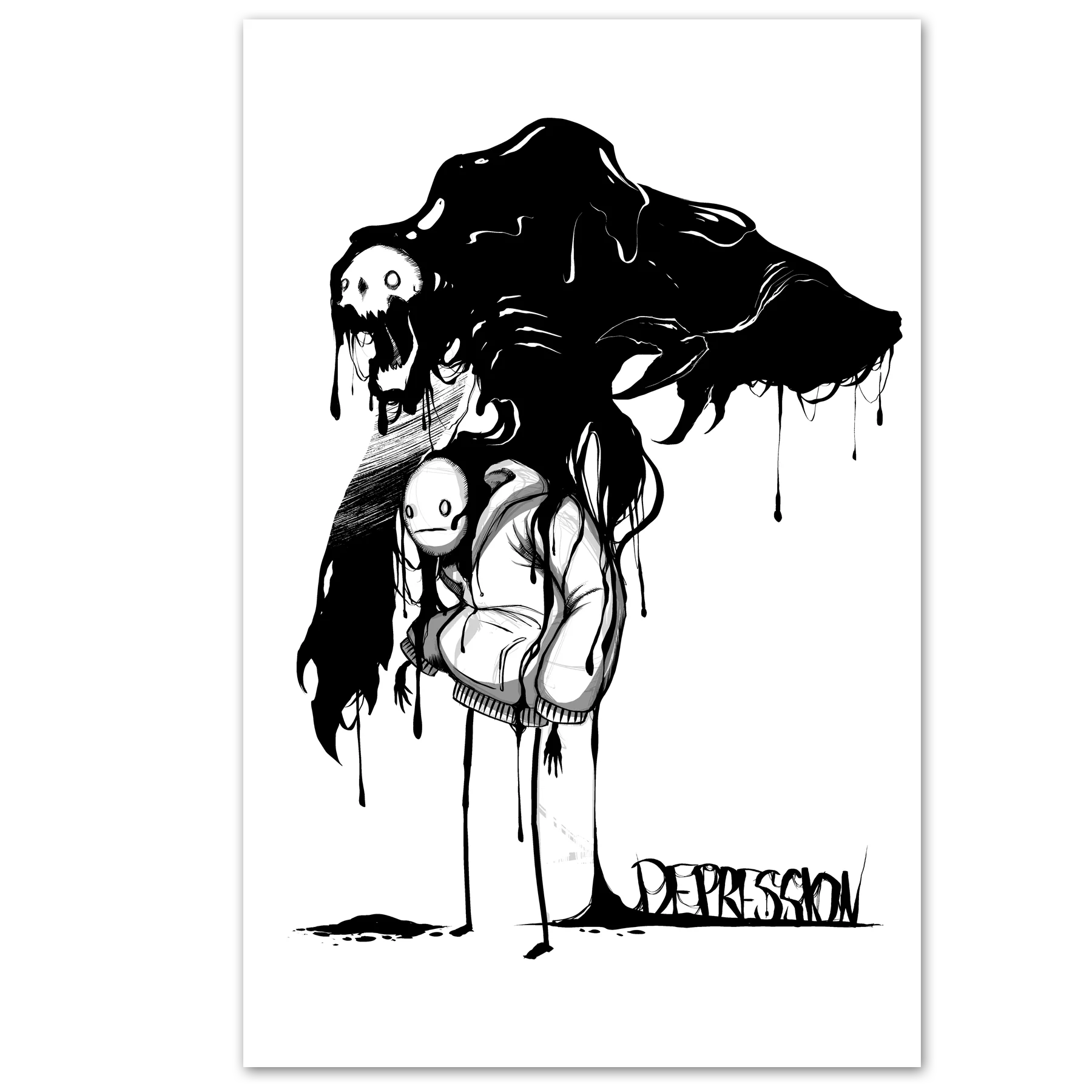 Depression Oil Print