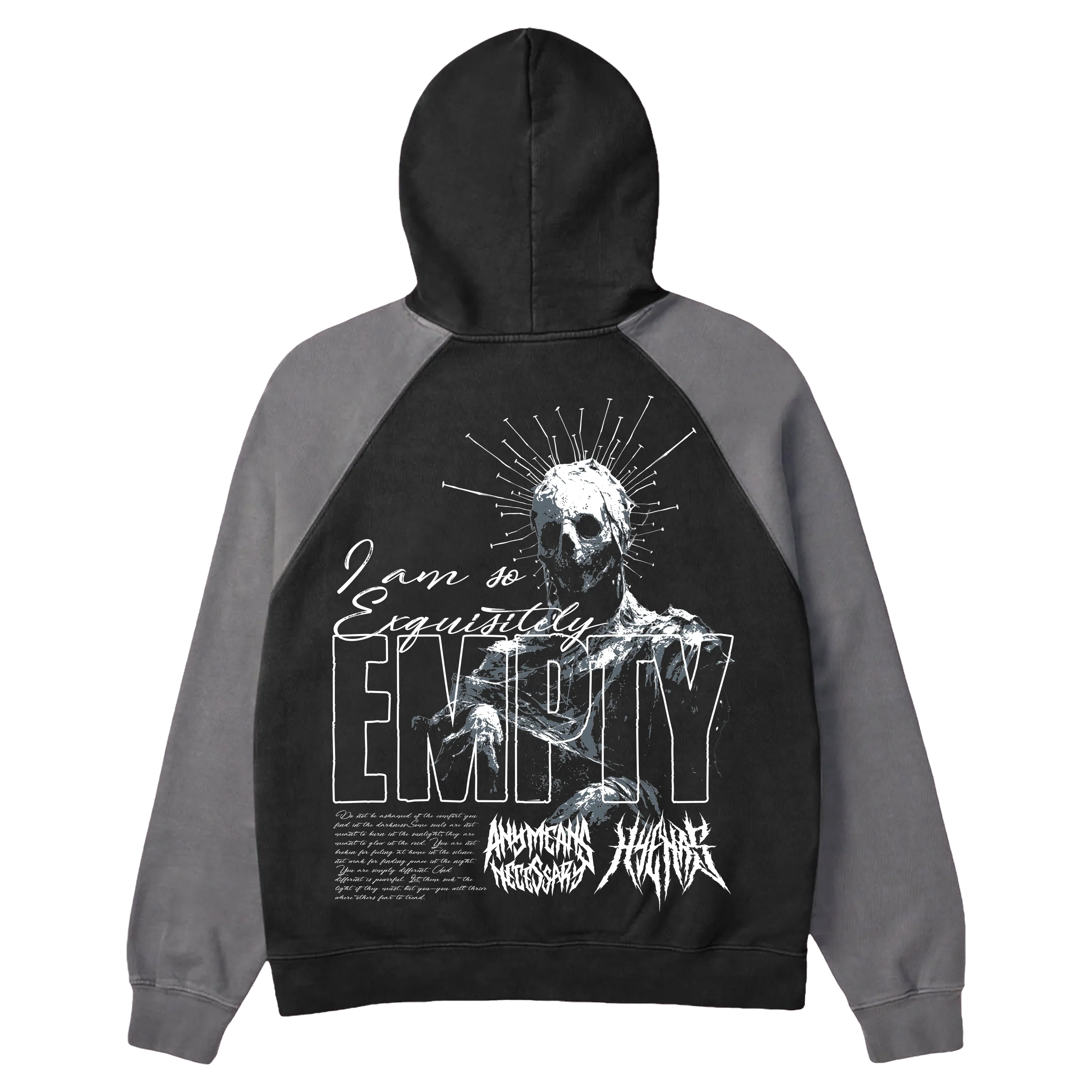 Empty Pullover Hoodie Black/Cement