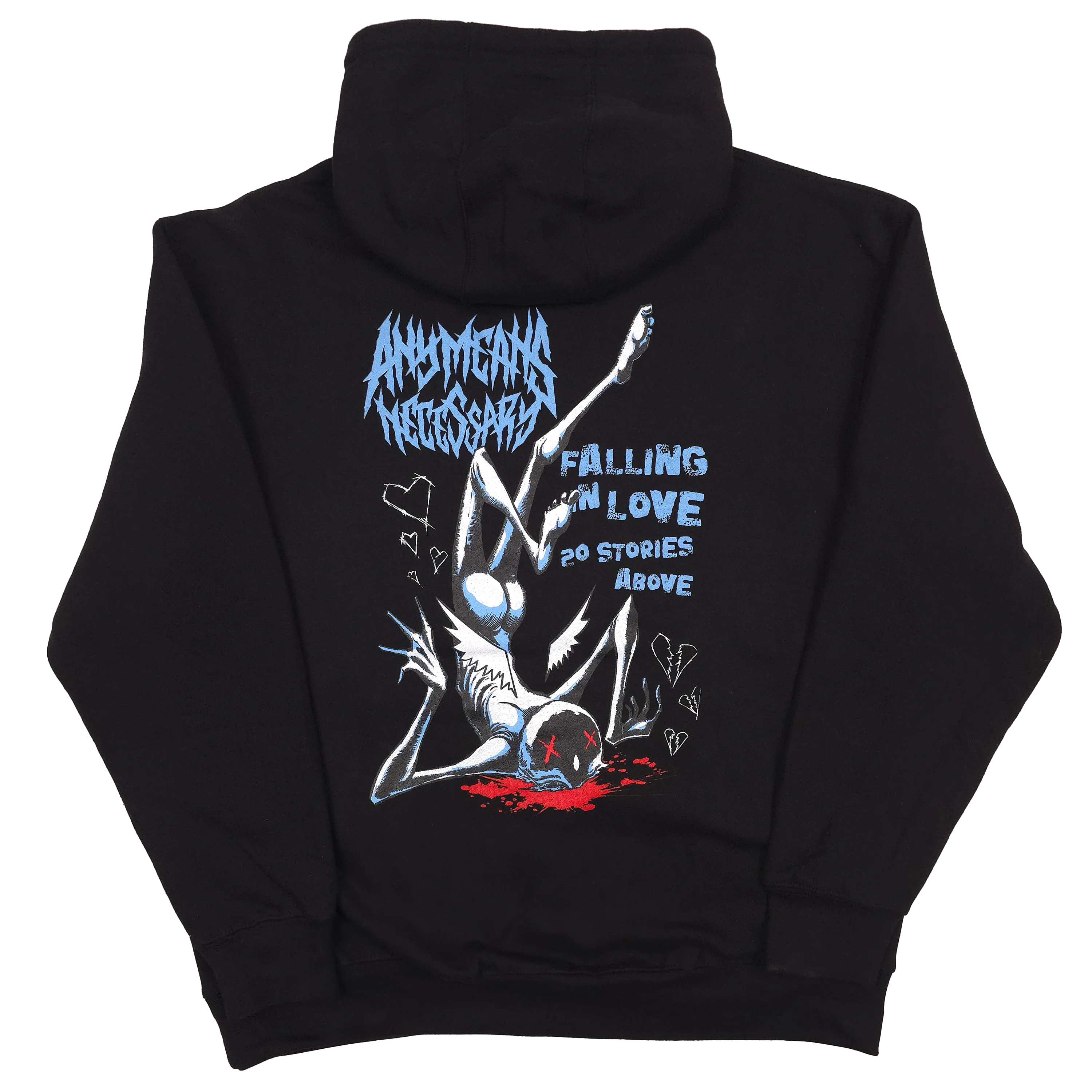 Falling in Love Pullover Hoodie Black - Image 3