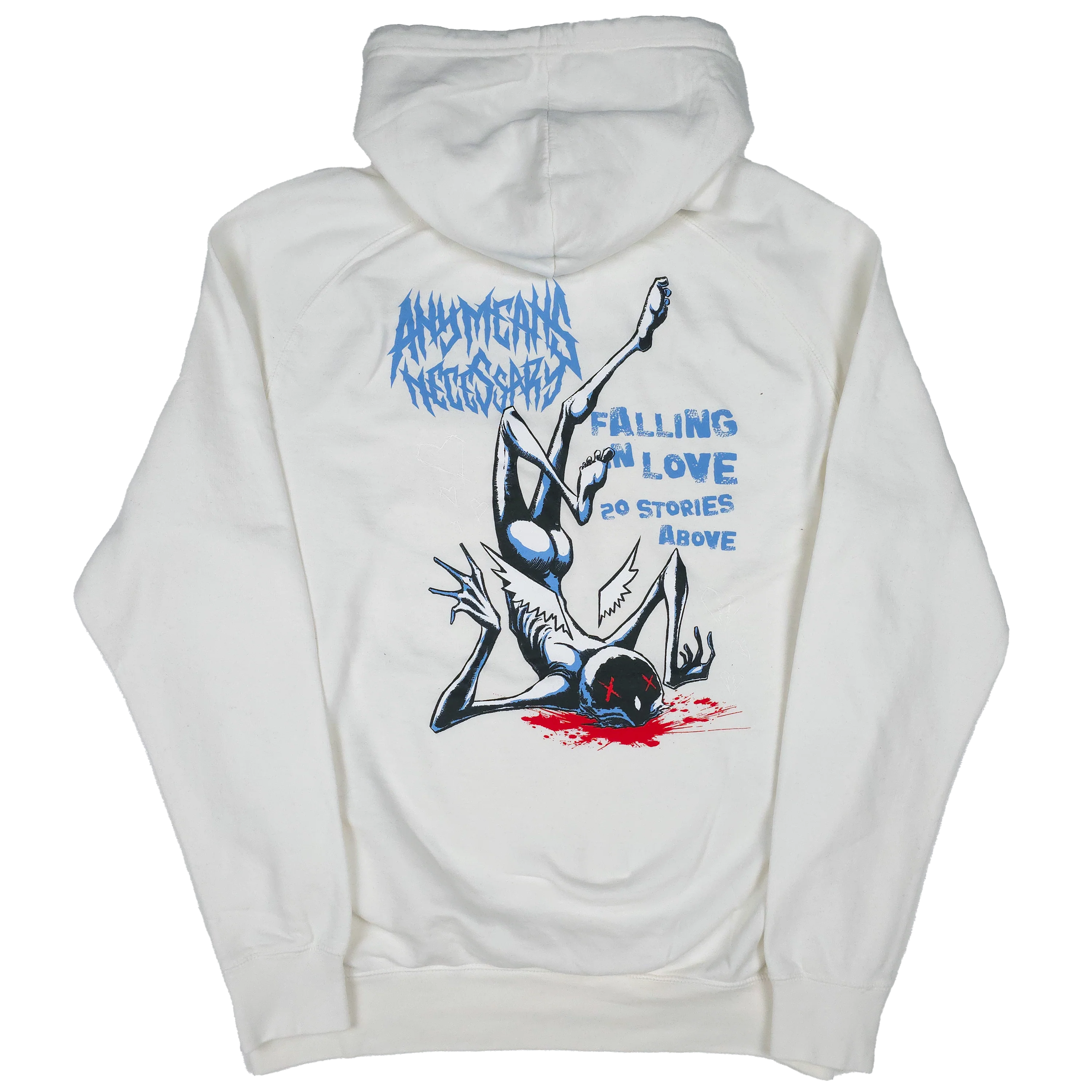 Falling in Love Pullover Hoodie Vintage White - Image 3