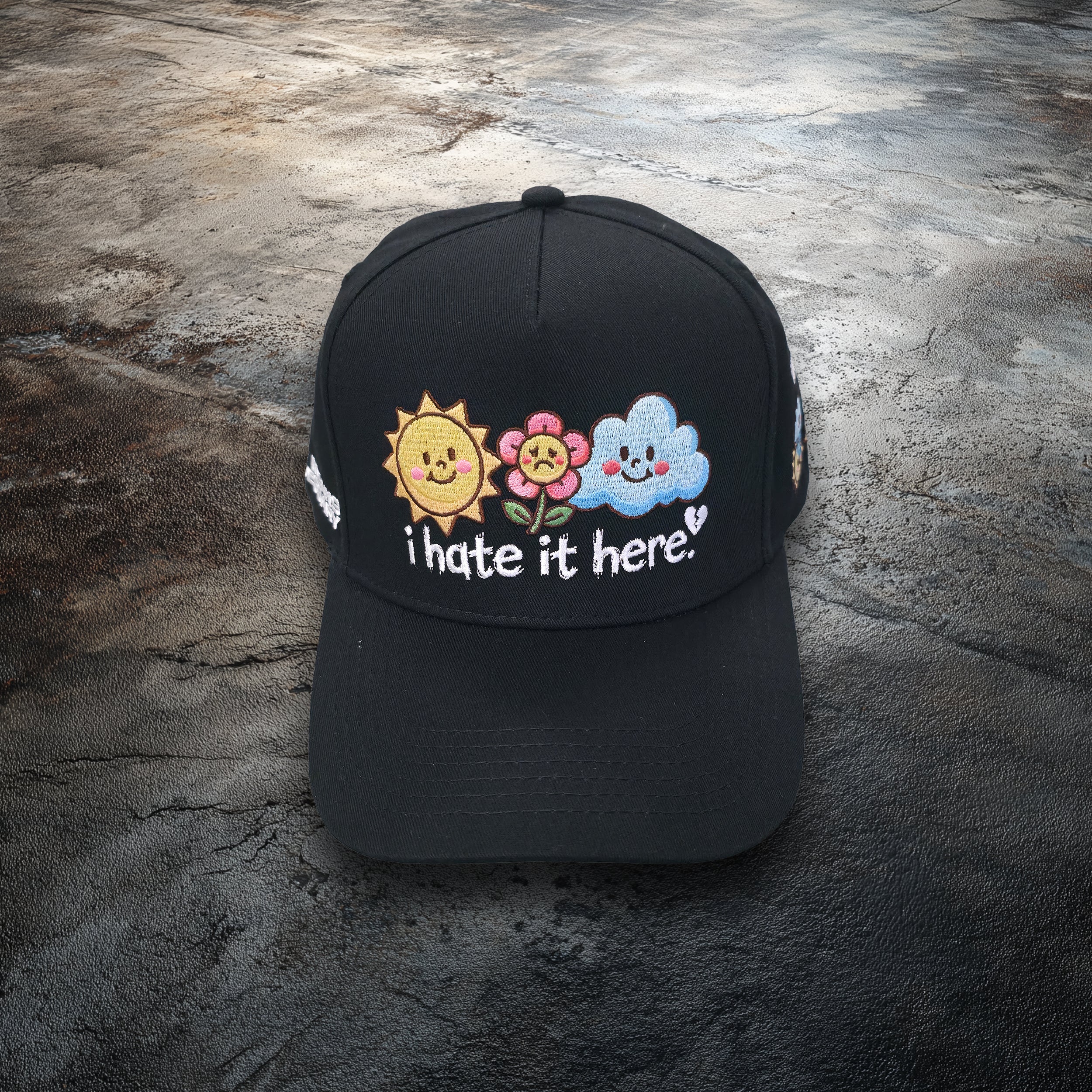 I Hate It Here Hat Black