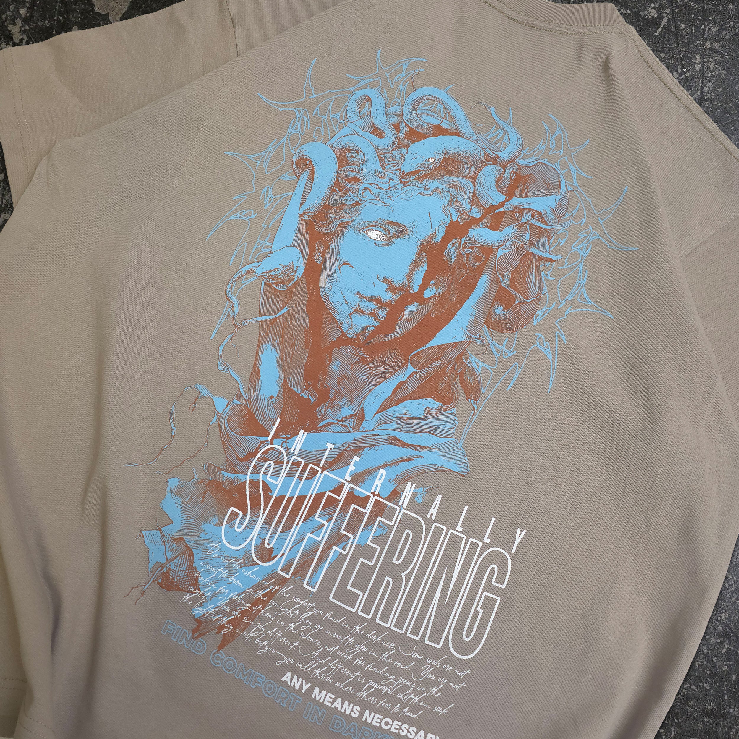Internal Suffering T-Shirt Greige - Image 3