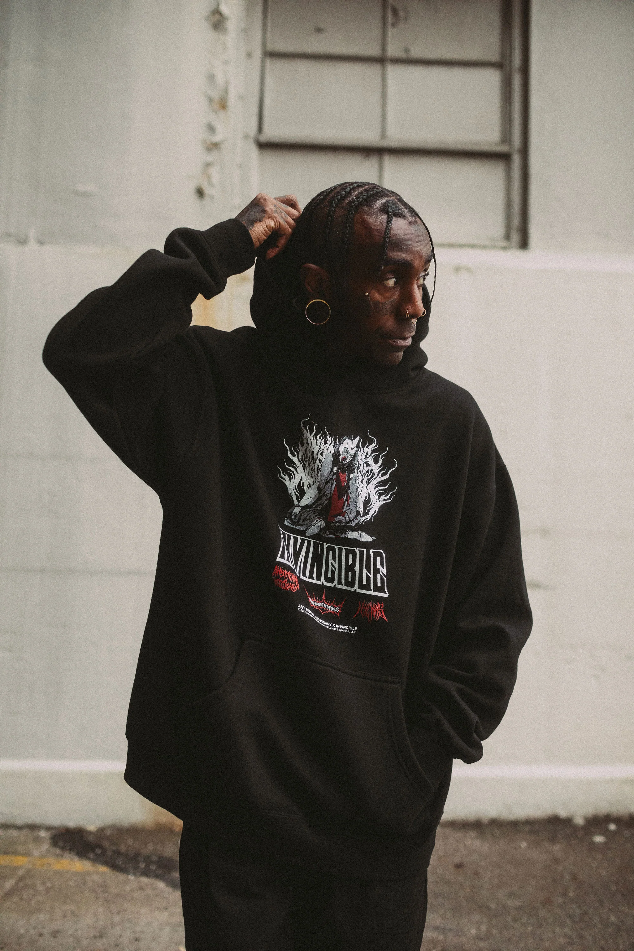 Neck Snap Pullover Hoodie - Image 5