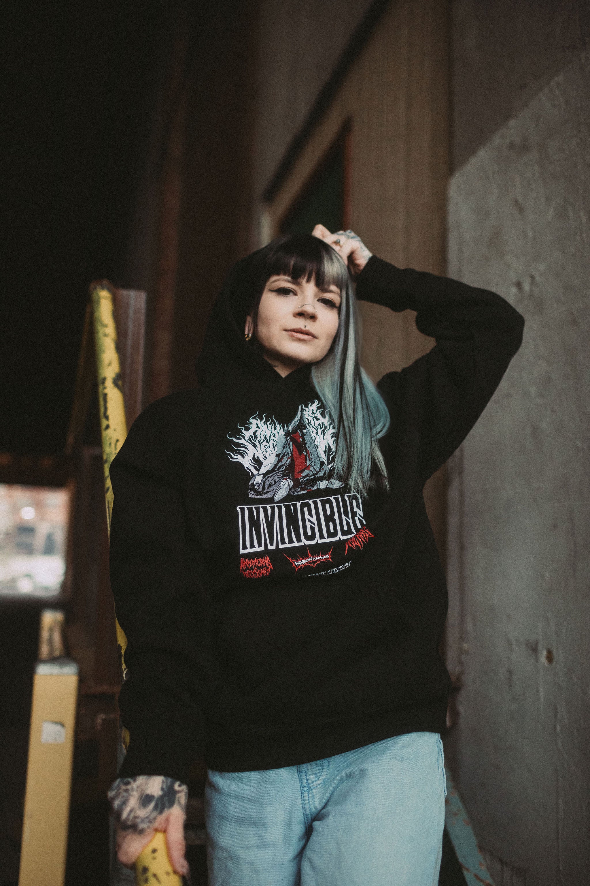 Neck Snap Pullover Hoodie - Image 7