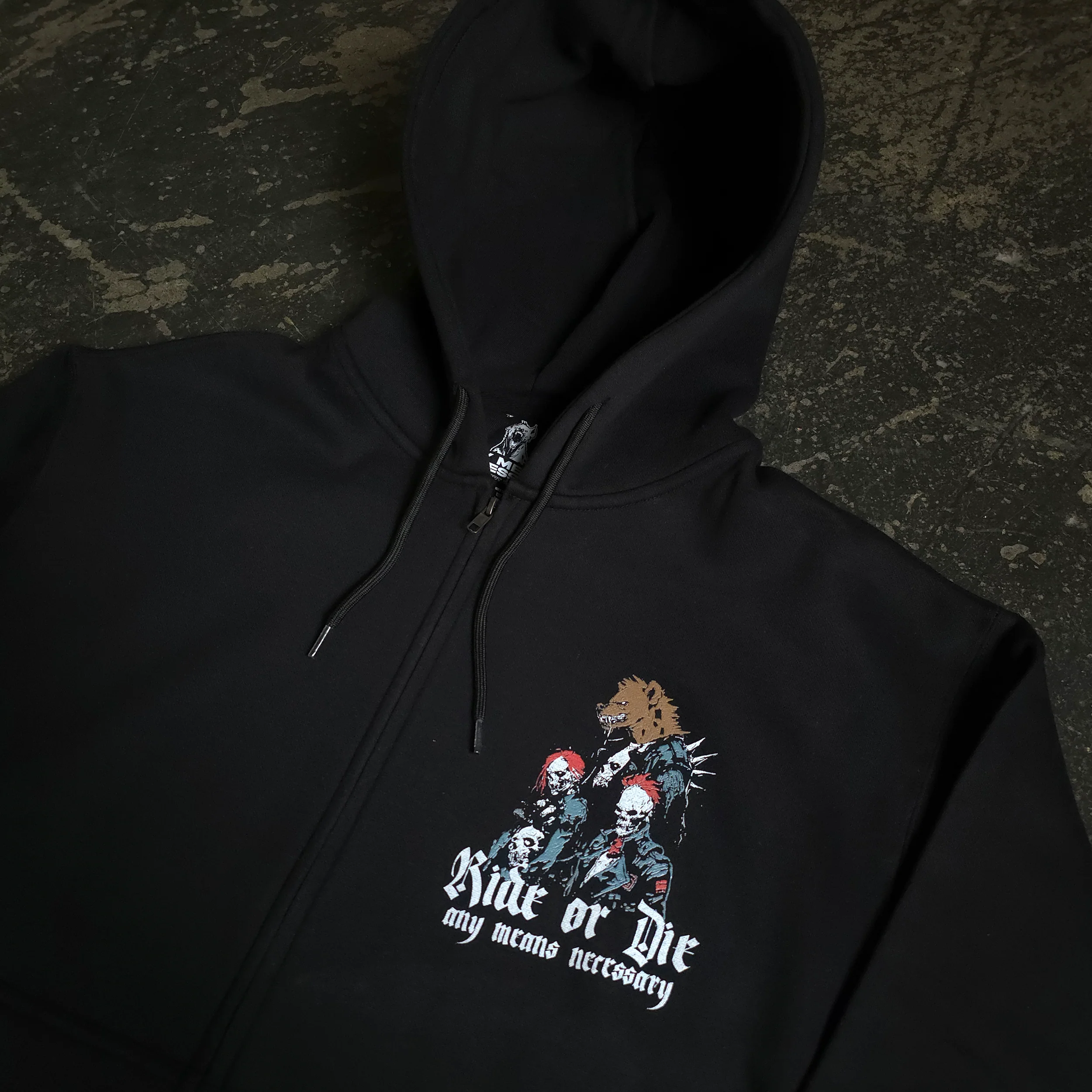 Ride or Die Zip Up Hoodie - Image 4