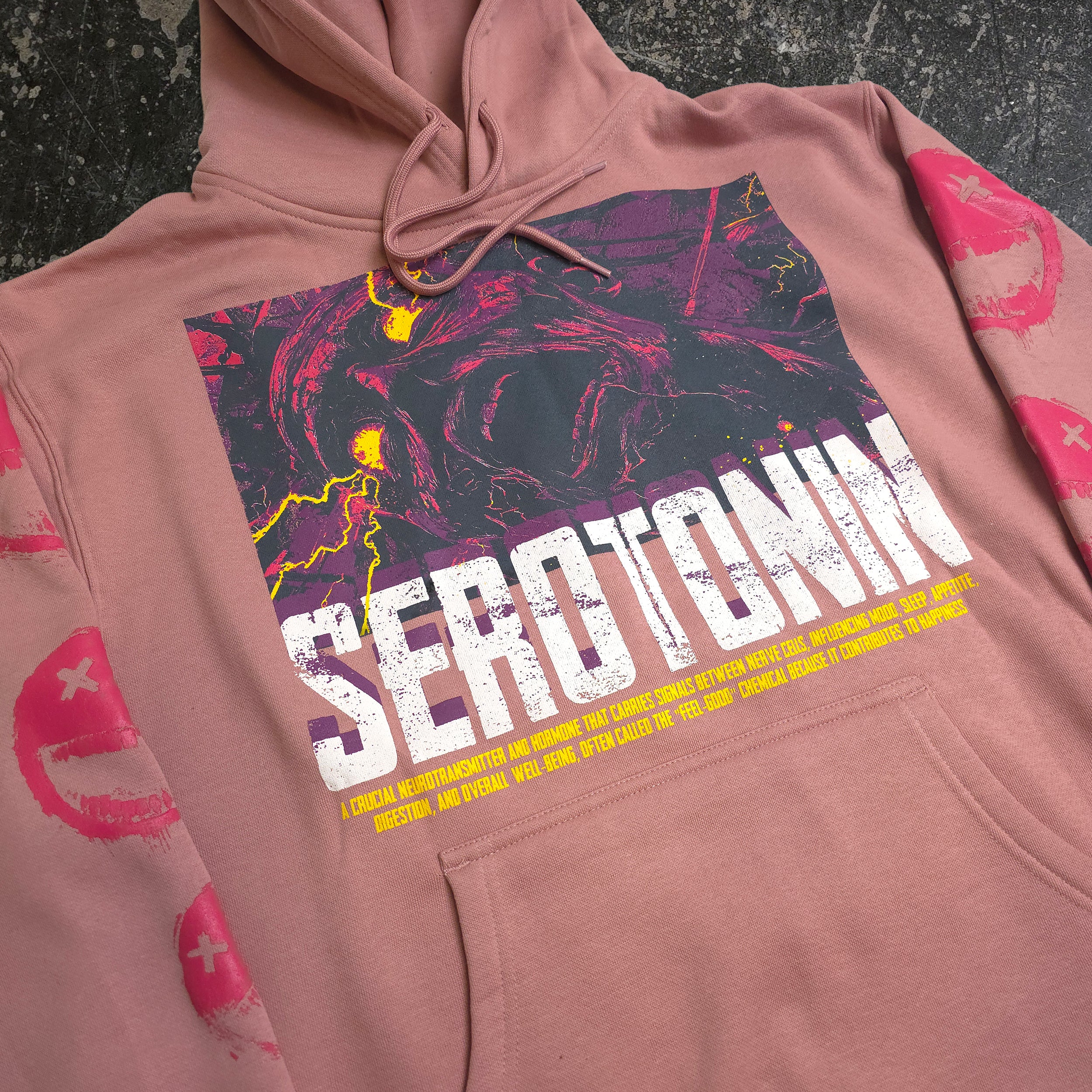 Serotonin Pullover Hoodie Mauve - Image 4