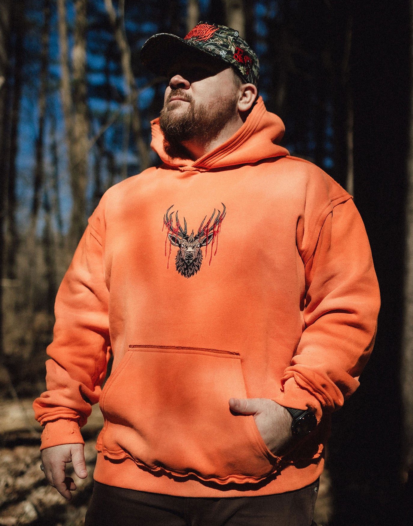 Trophy Pullover Hoodie Orange - Image 3